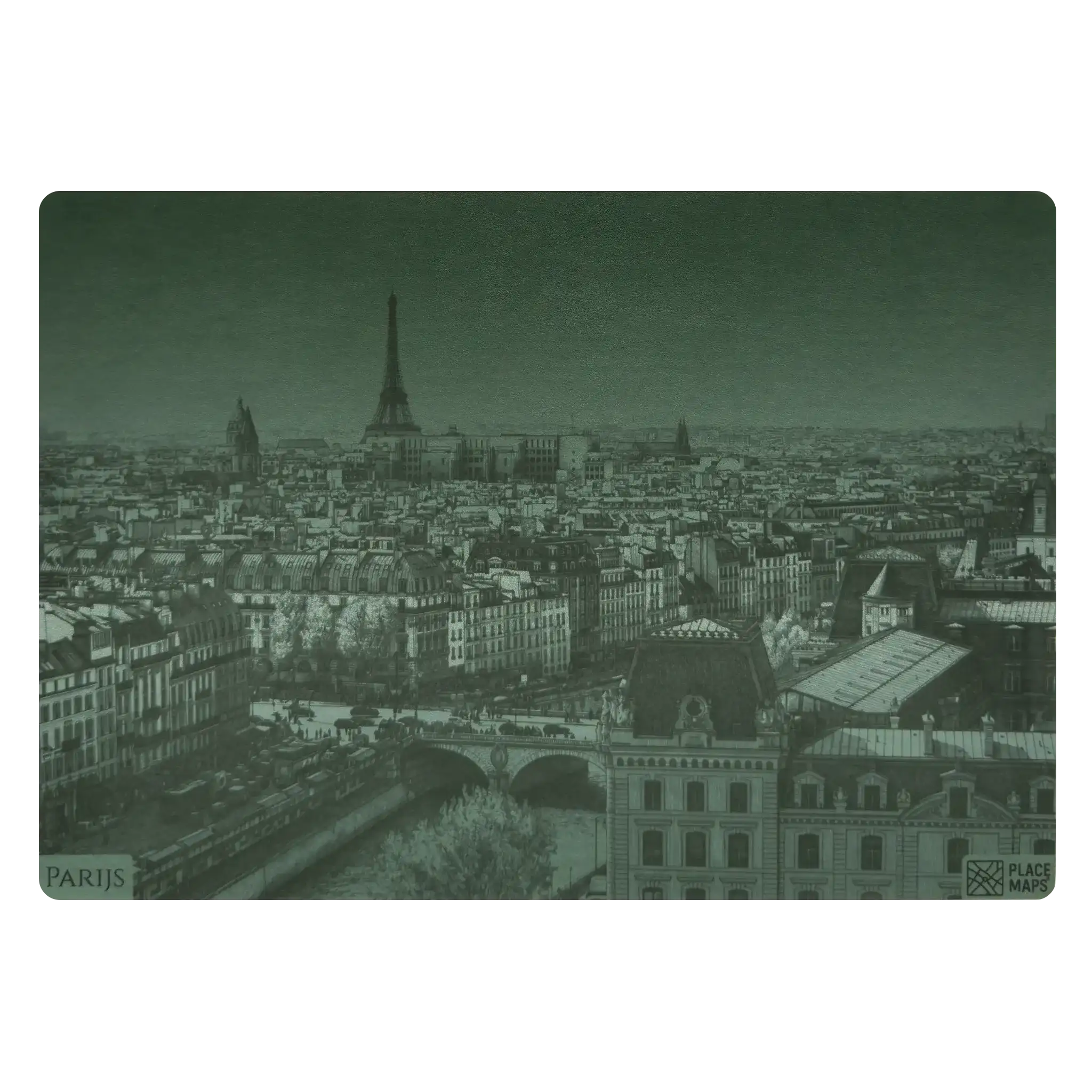 Leren Placemat Skyline Parijs - Eiffeltoren