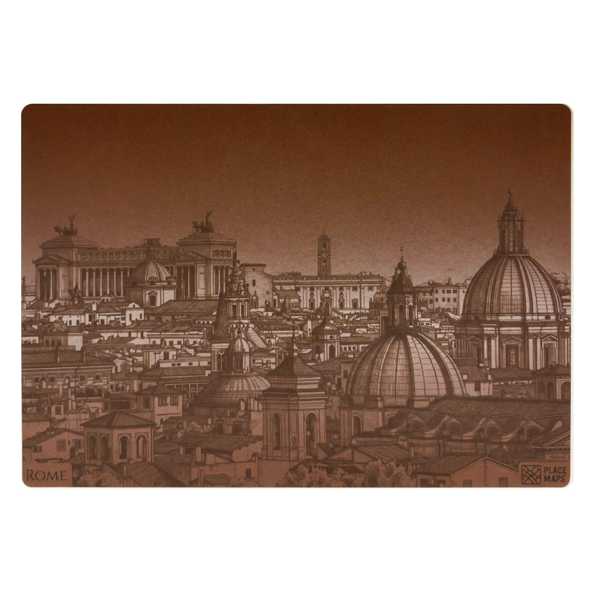 Leren Placemat Skyline Rome - Monument van Victor Emanuel II