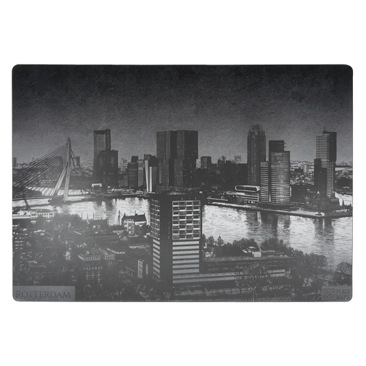 Leren Placemat Skyline Rotterdam - Erasmusbrug