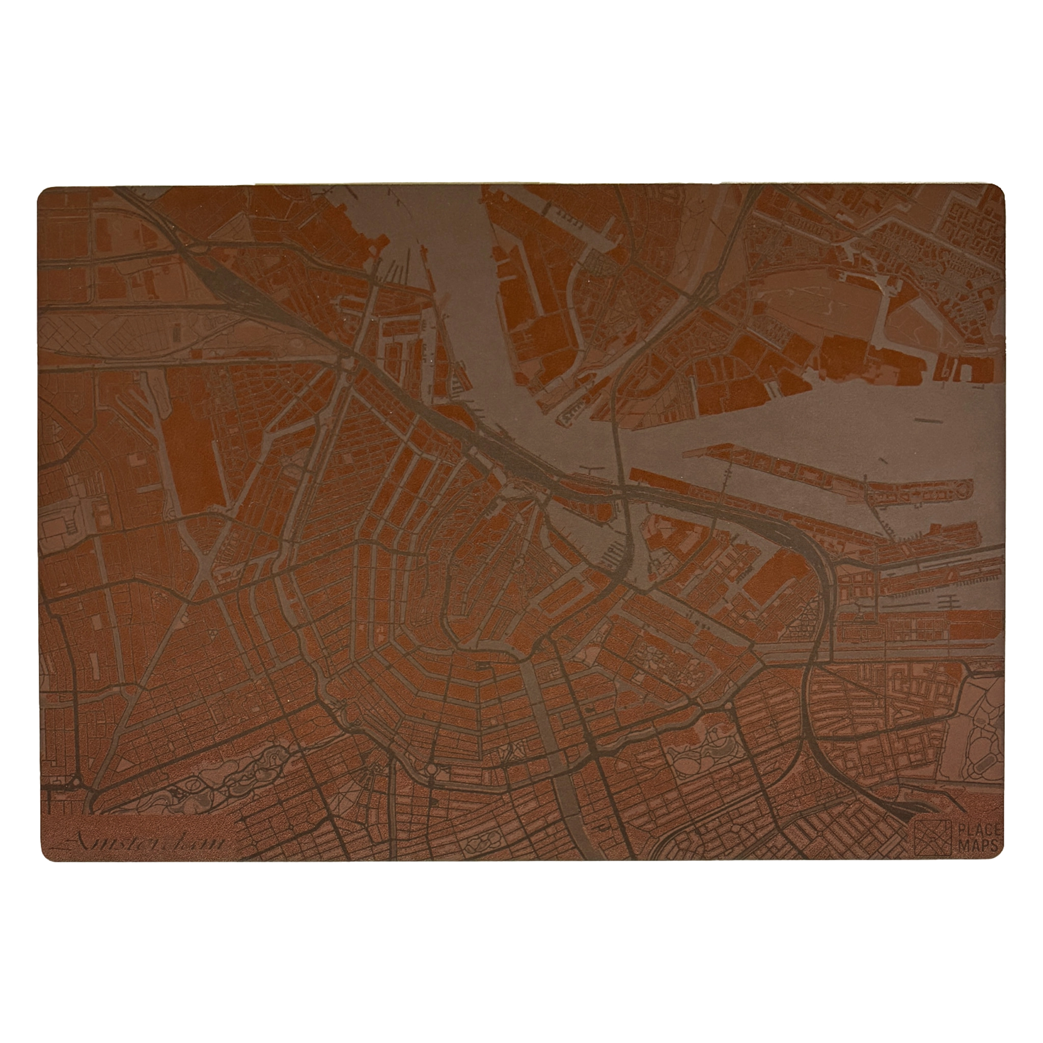 Place Maps Placemat Kastanjebruin - Rotterdam
