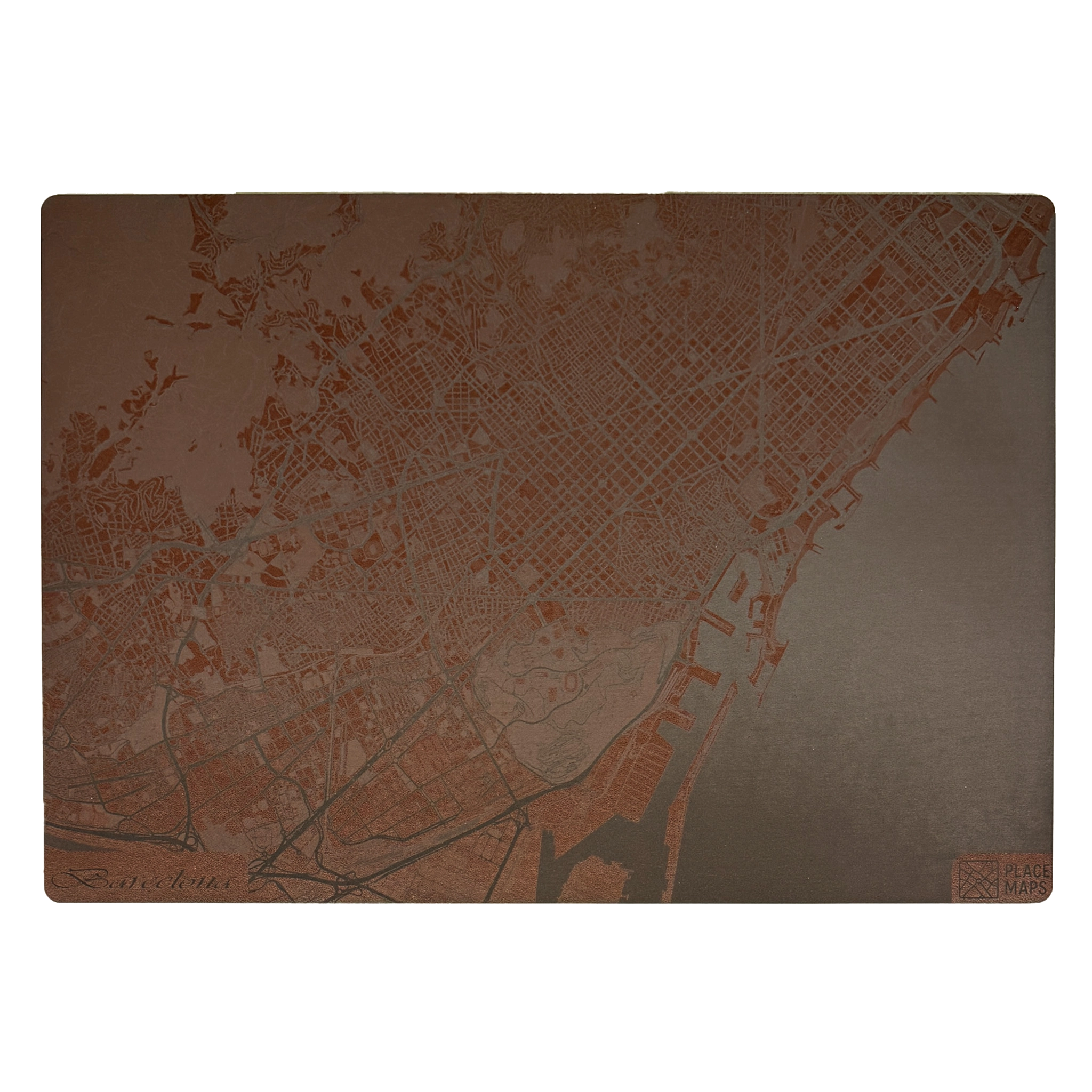 Place Maps Placemat Kastanjebruin - Kopenhagen