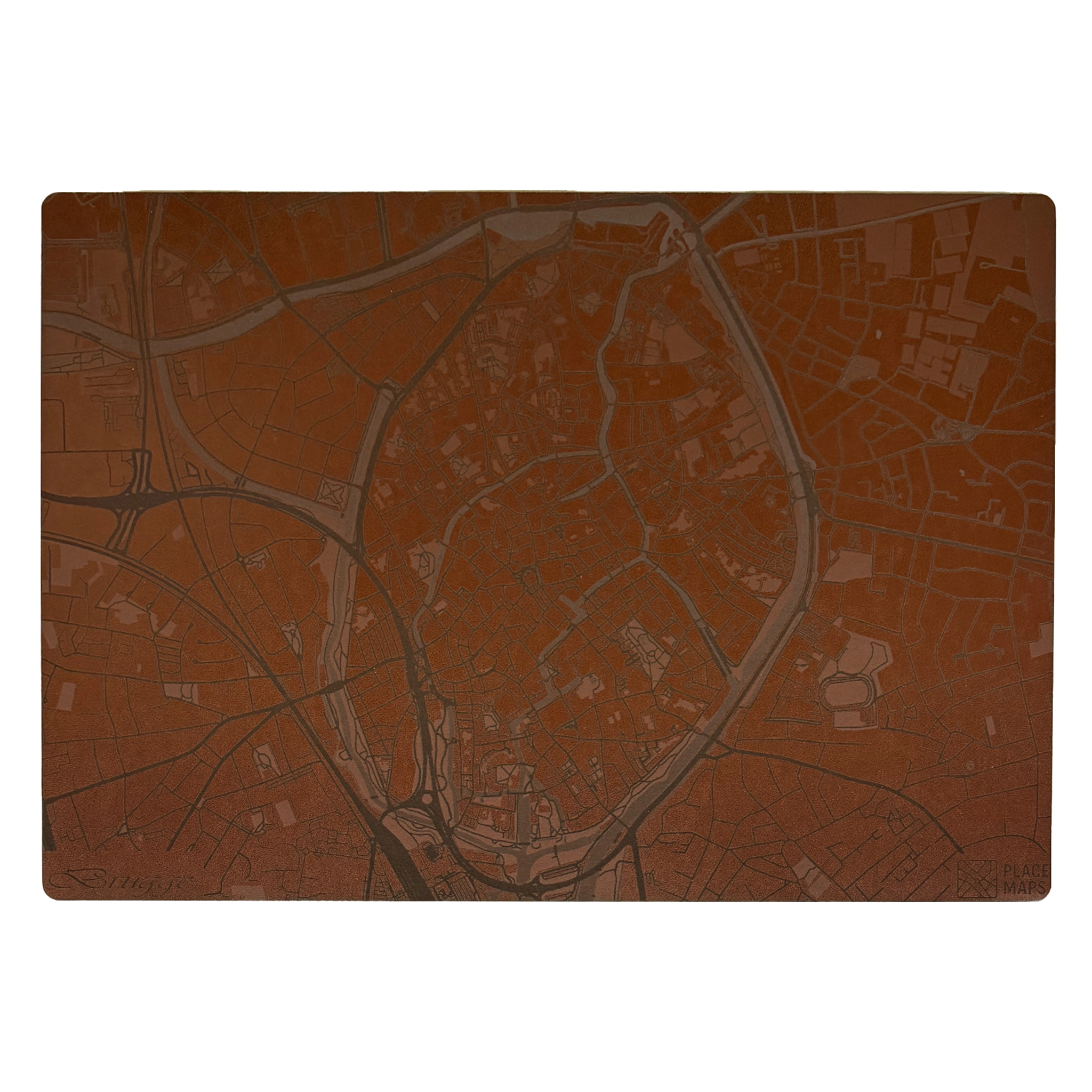 Place Maps Placemat Kastanjebruin - Londen
