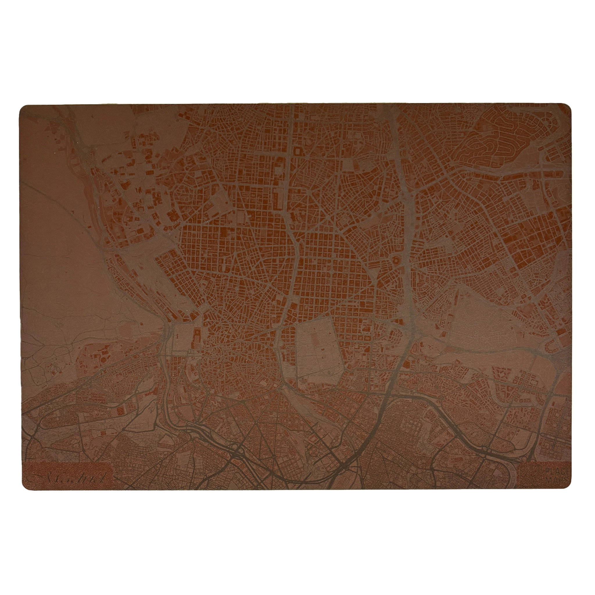 Place Maps Placemat Kastanjebruin - Brussel