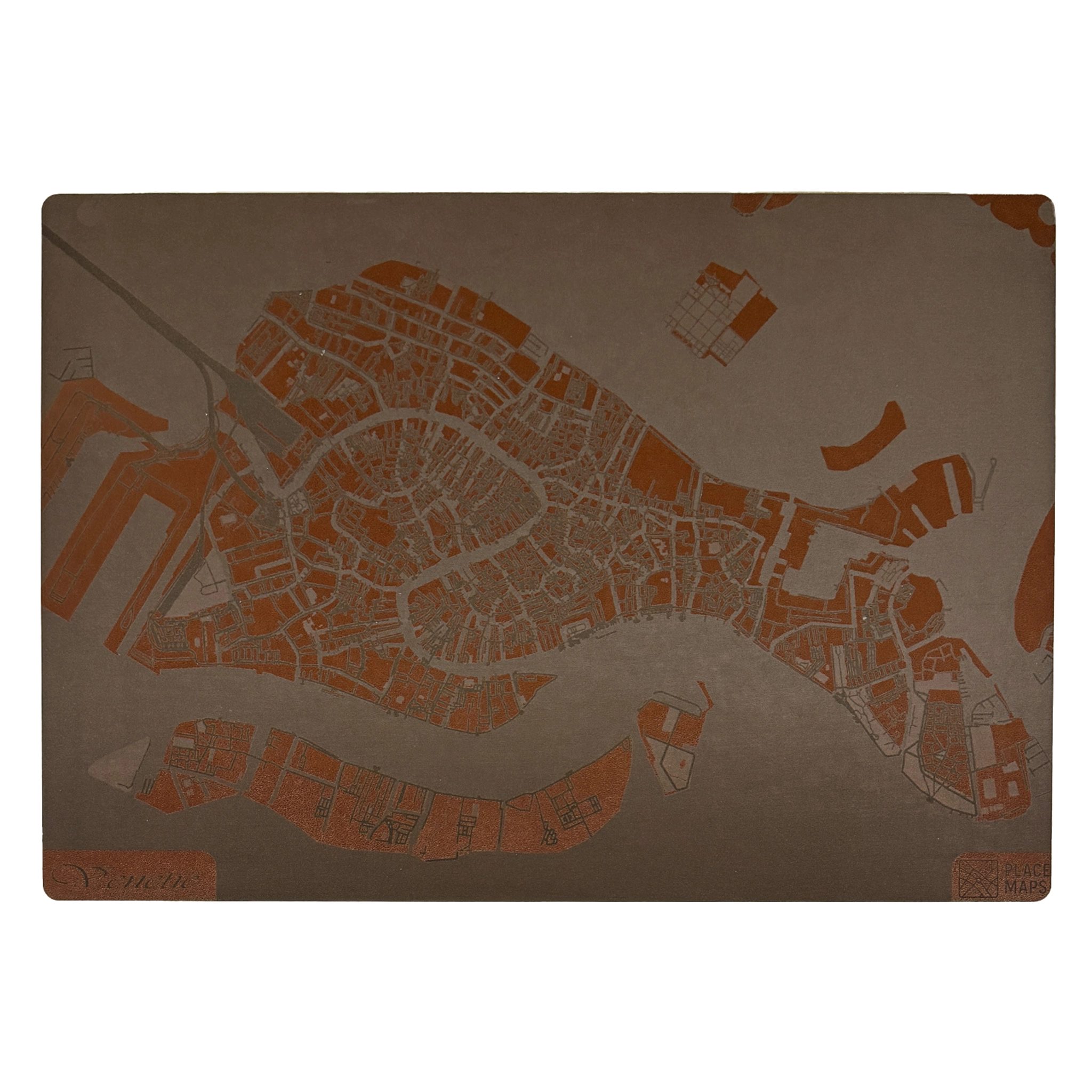 Place Maps Placemat Kastanjebruin - Amsterdam