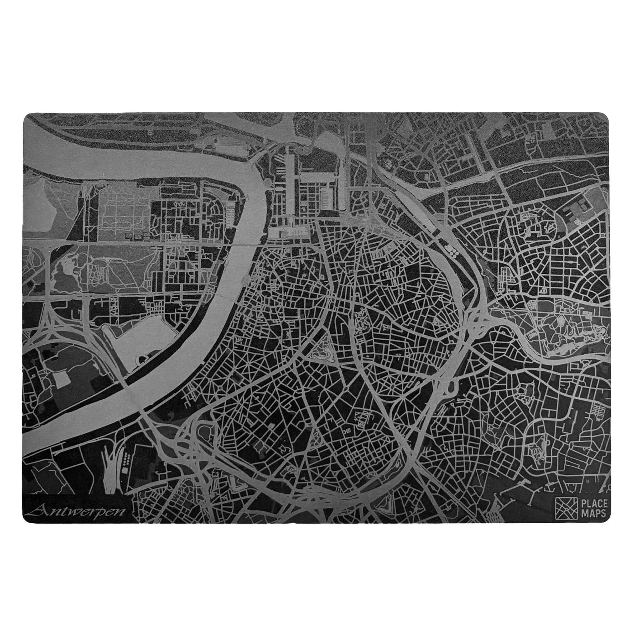 Place Maps Placemat Zwart - Brugge