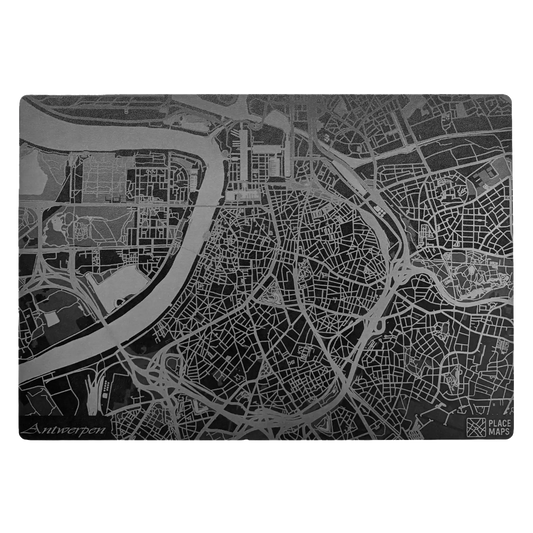 Leren Placemat Stadskaart Antwerpen