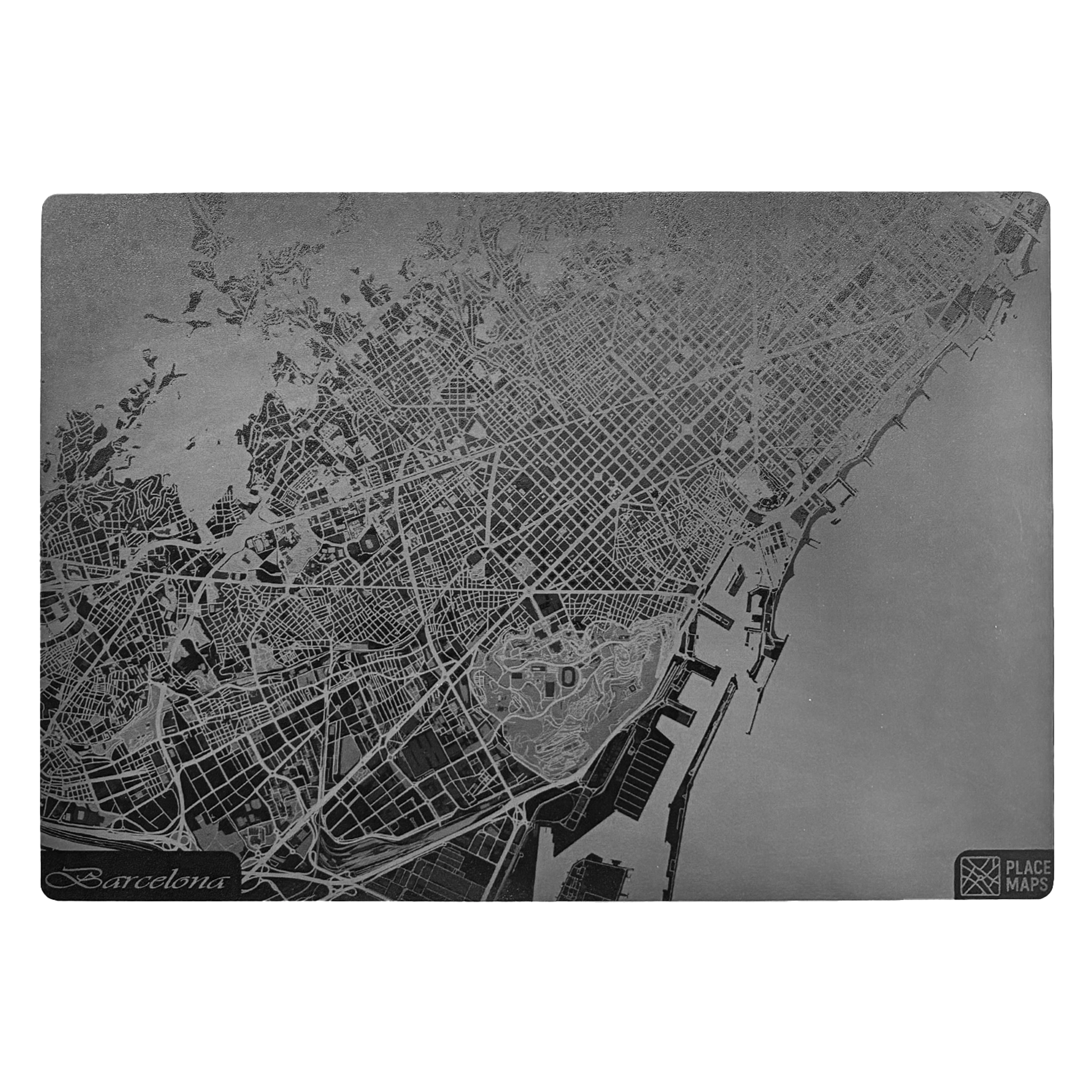 Place Maps Placemat Zwart - Kopenhagen