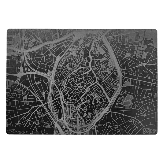 Leren Placemat Stadskaart Brugge