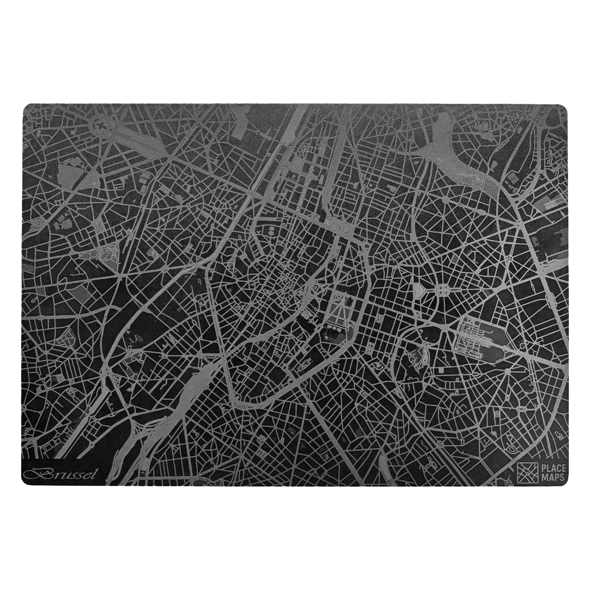 Place Maps Placemat Zwart - Antwerpen