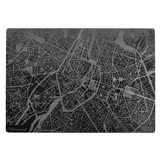 Leren Placemat Stadskaart Brussel