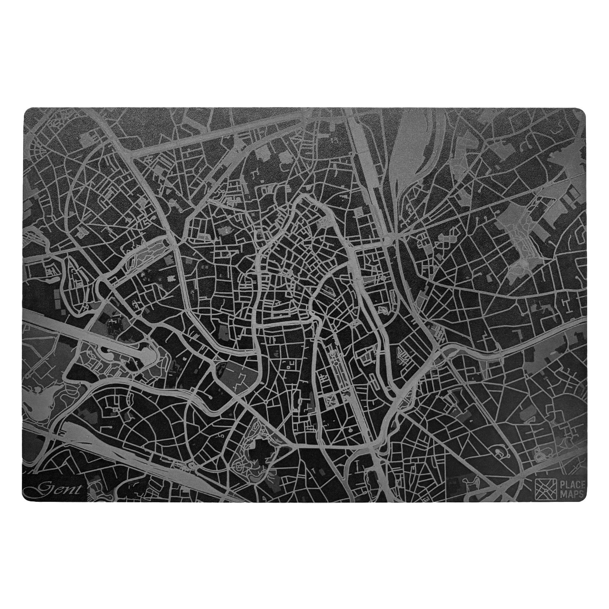 Place Maps Placemat Zwart - Amsterdam