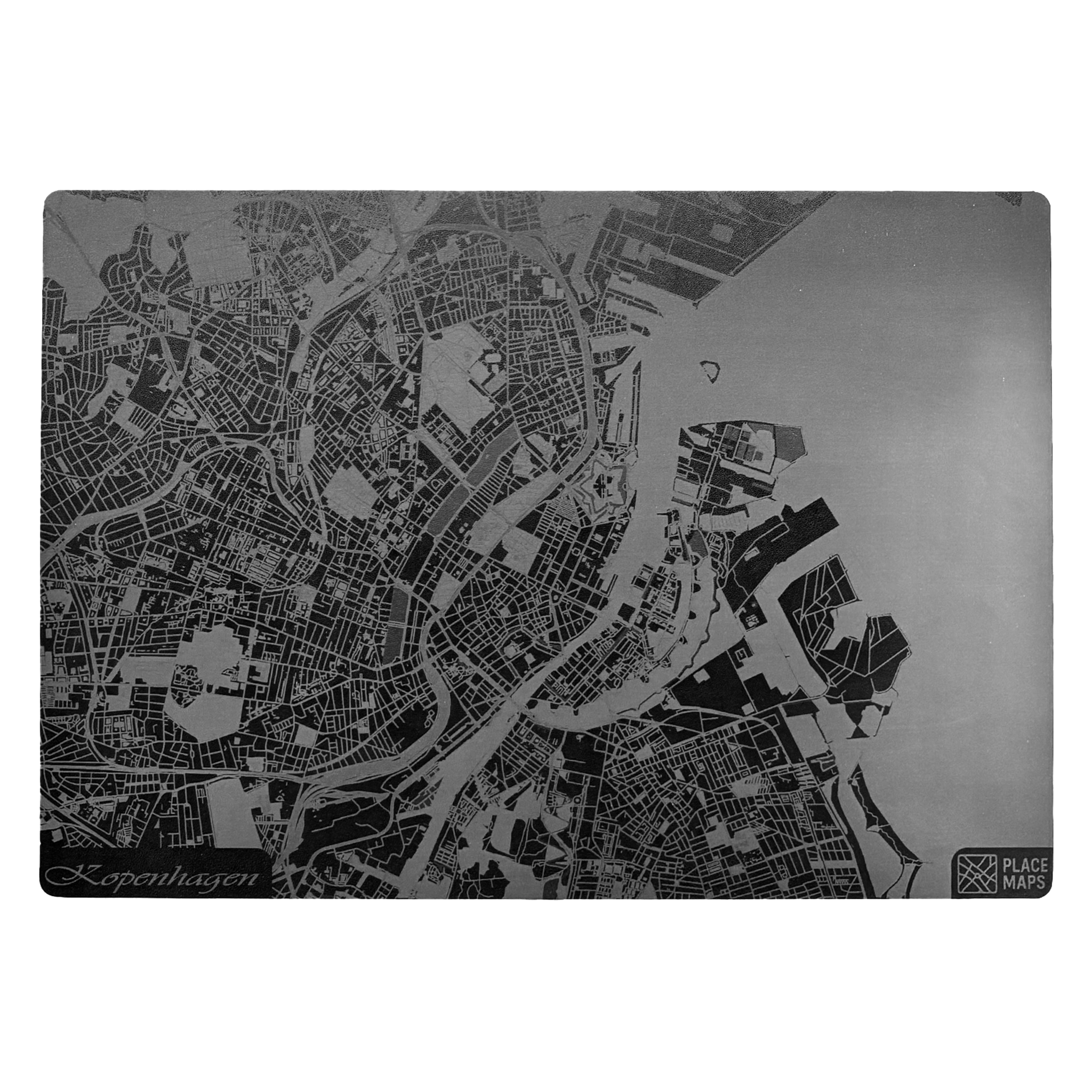 Place Maps Placemat Zwart - Brussel