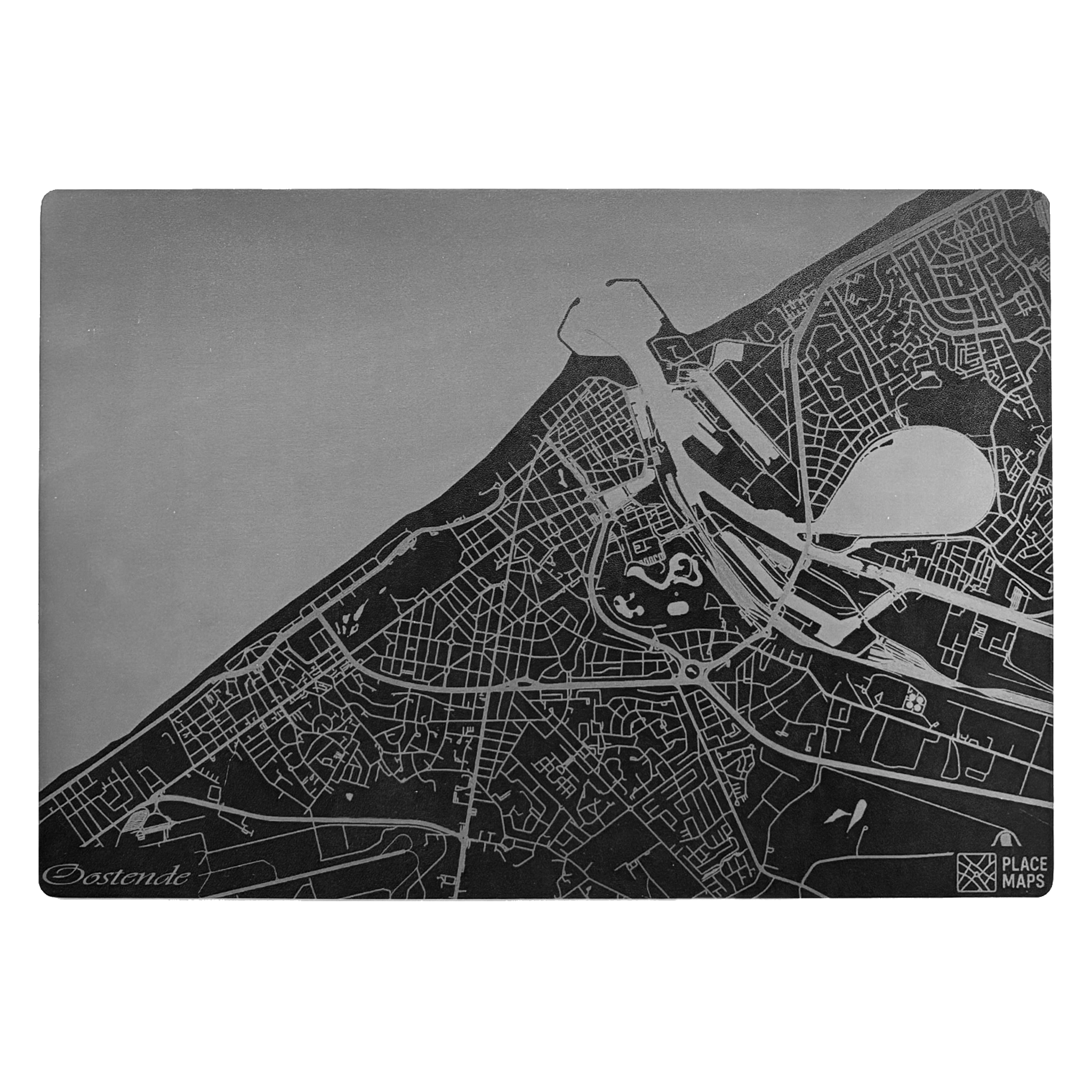 Place Maps Placemat Zwart - Barcelona
