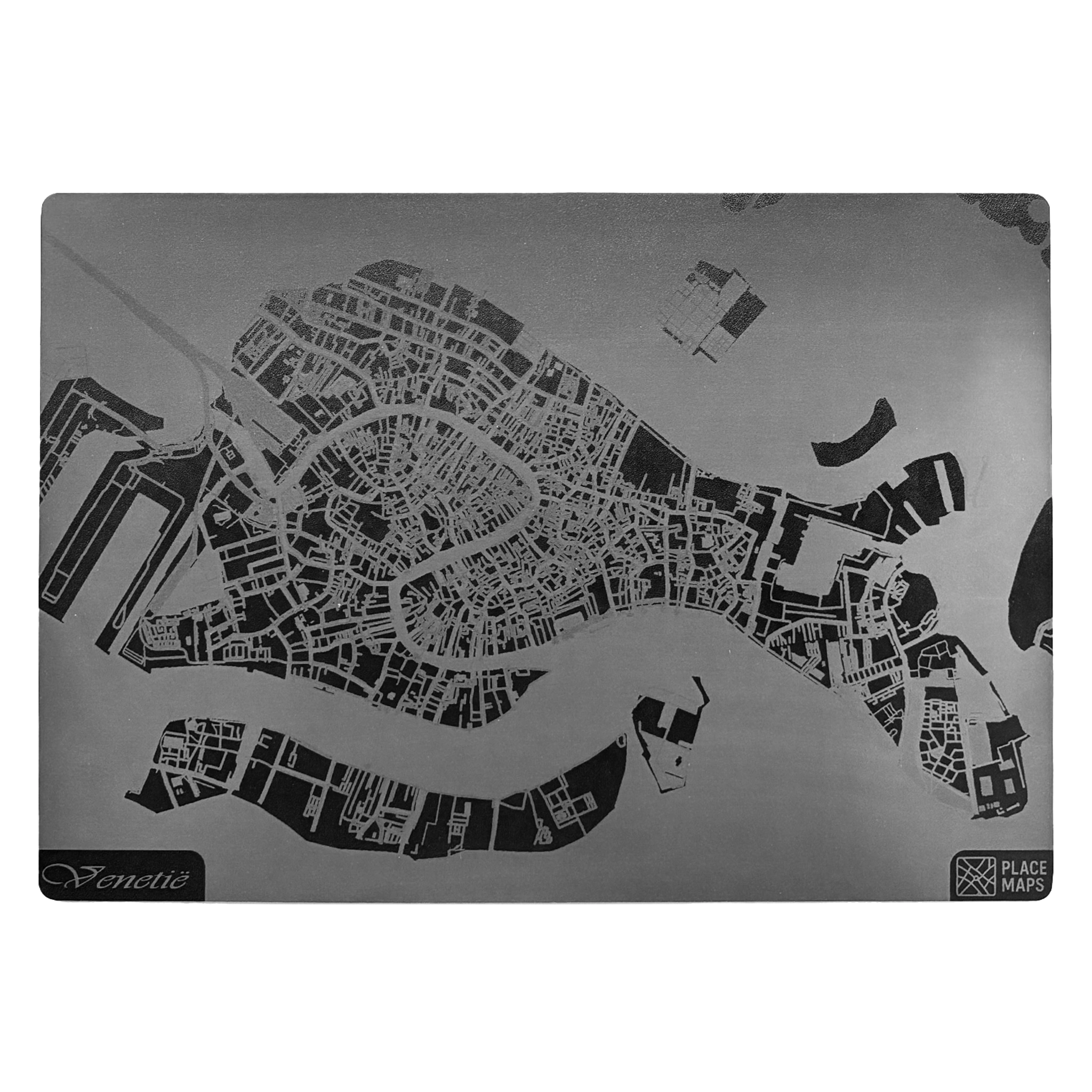 Place Maps Placemat Zwart - Venetië